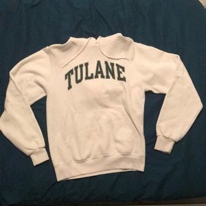 White Tulane Champion Hoodie